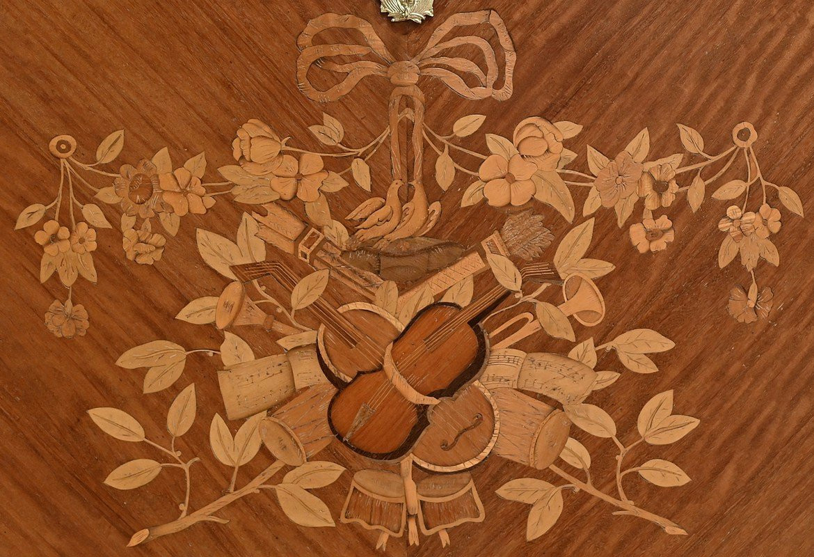  Rosewood Marquetry Secretary, Louis XV / Louis XVI Transition Style - Early 20th Century-photo-6