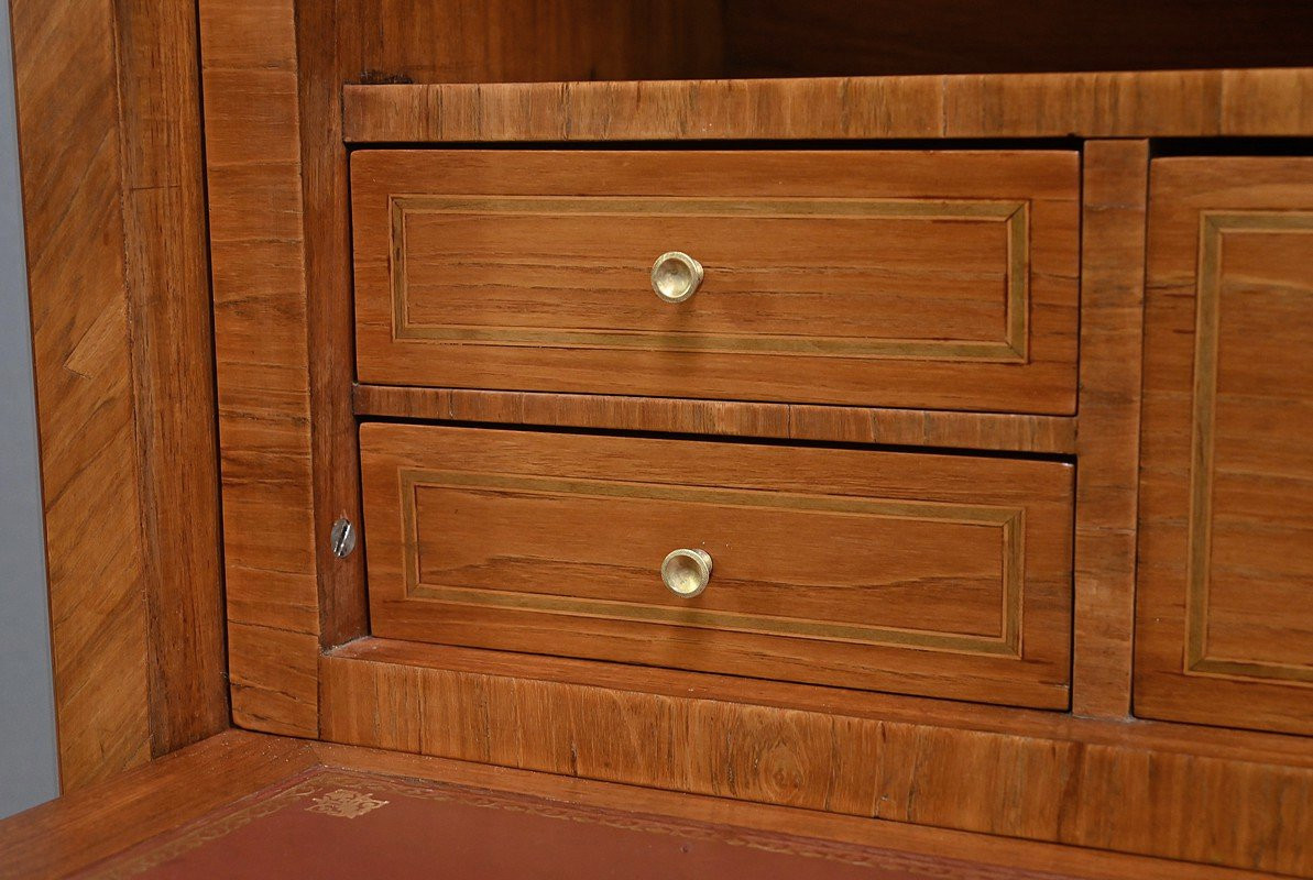  Rosewood Marquetry Secretary, Louis XV / Louis XVI Transition Style - Early 20th Century-photo-8