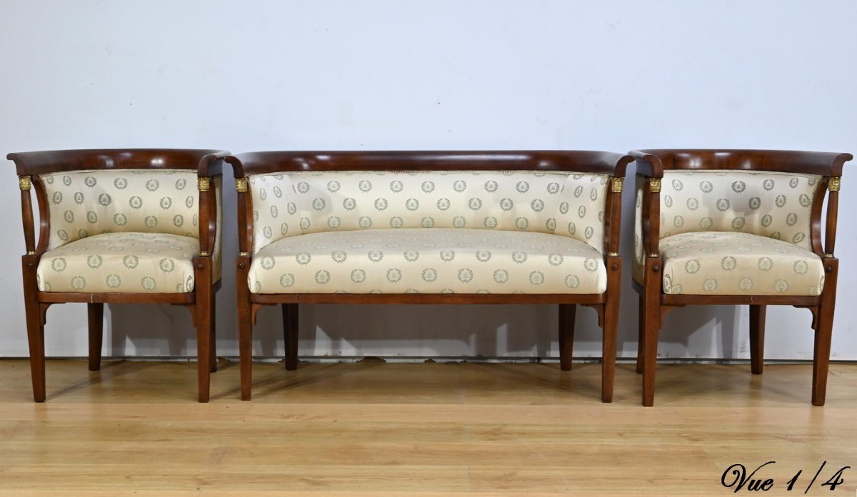 J&j Kohn Stained Beech Living Room, Empire Style – Early 20th Century-photo-4