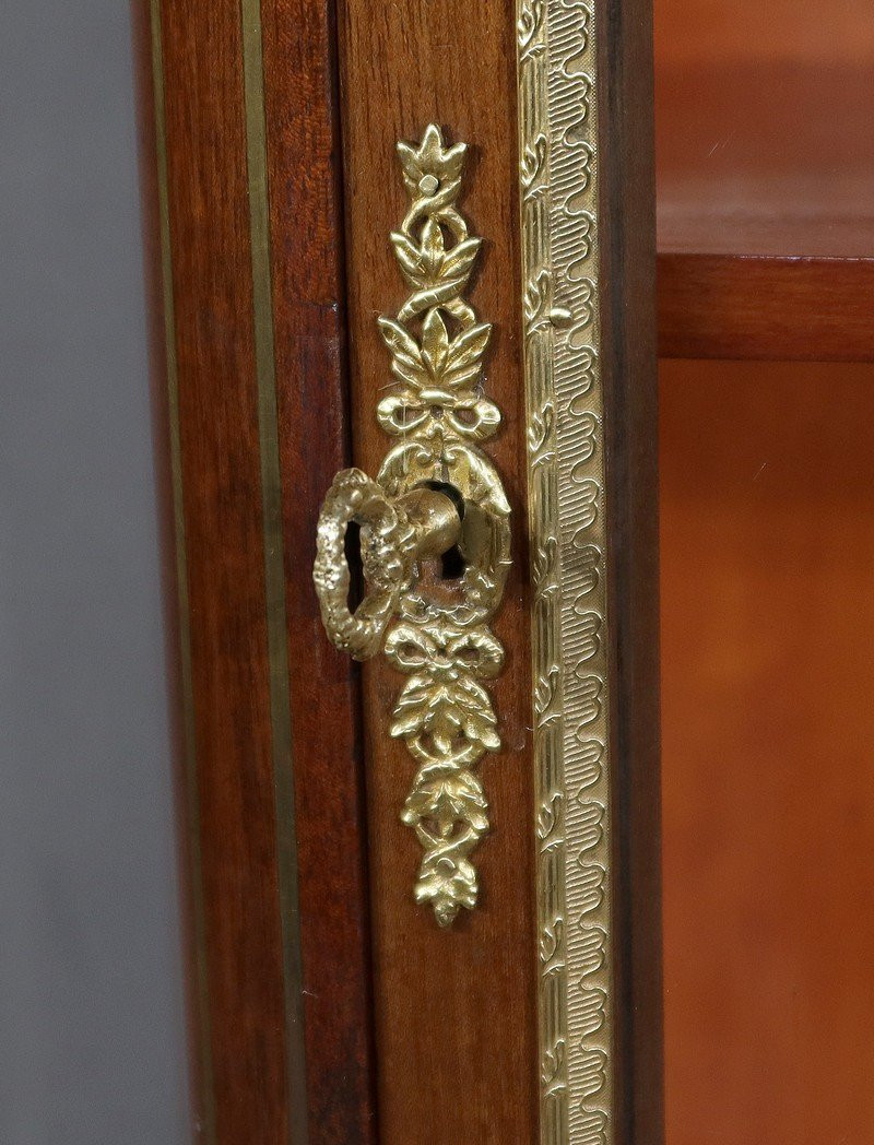 Mahogany Display Cabinet, Louis XV / Louis XVI Transition Style – 1900-photo-2