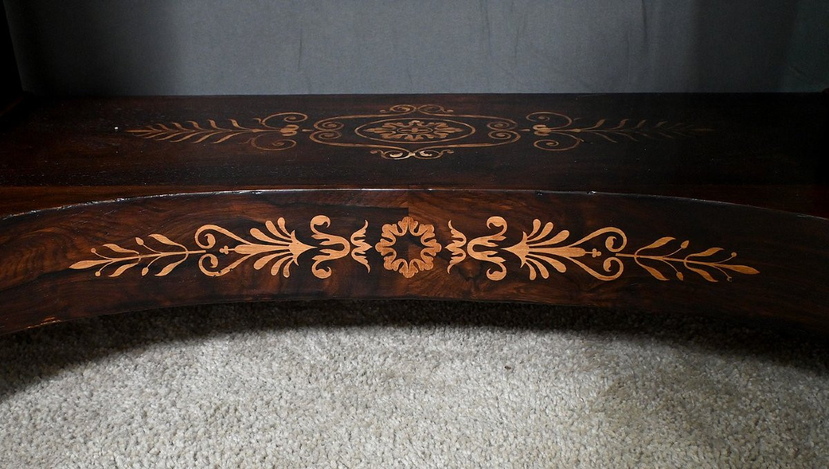 Coiffeuse en Palissandre et Marqueterie, époque Charles X – Début XIXe-photo-2