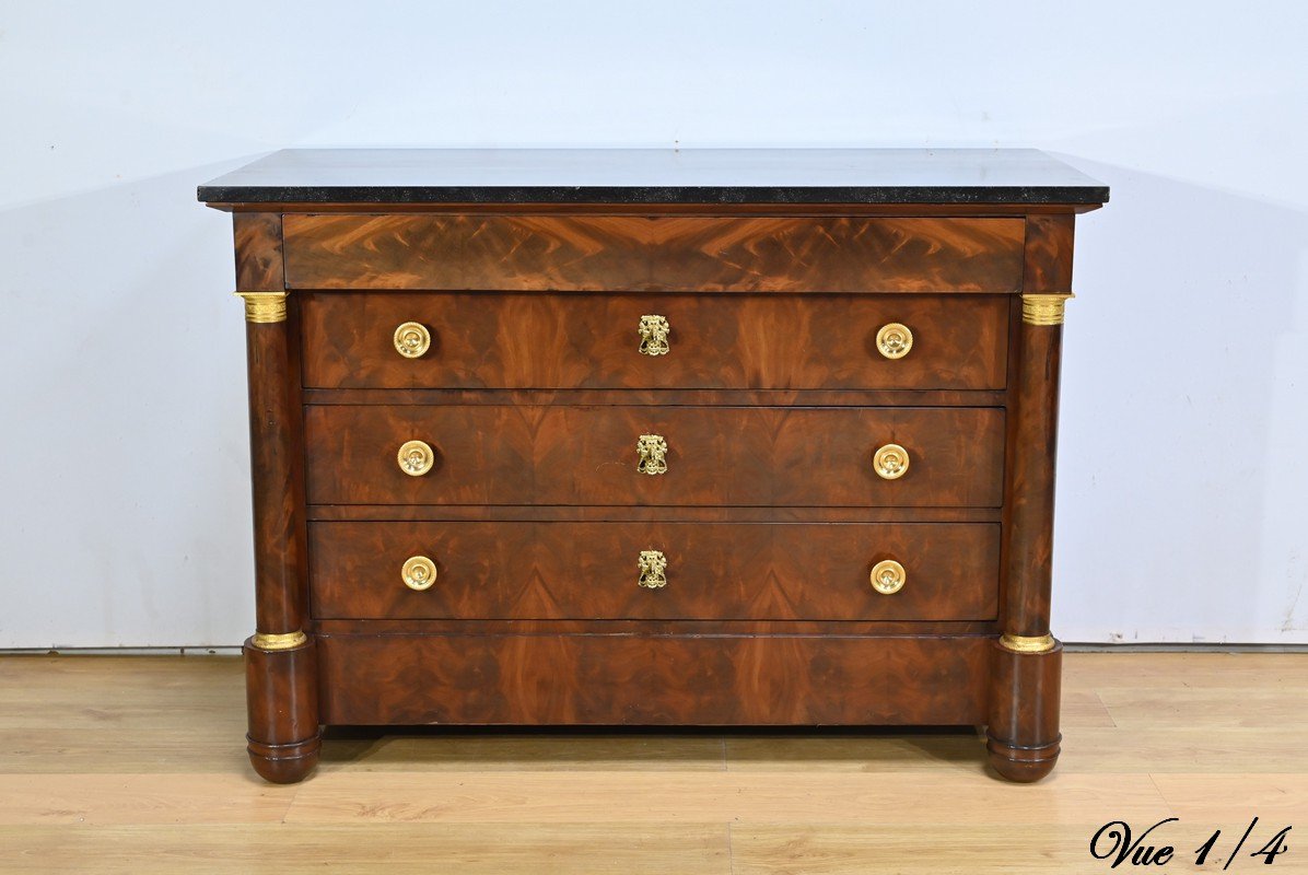 Commode en Acajou, époque Empire – Début XIXe-photo-4