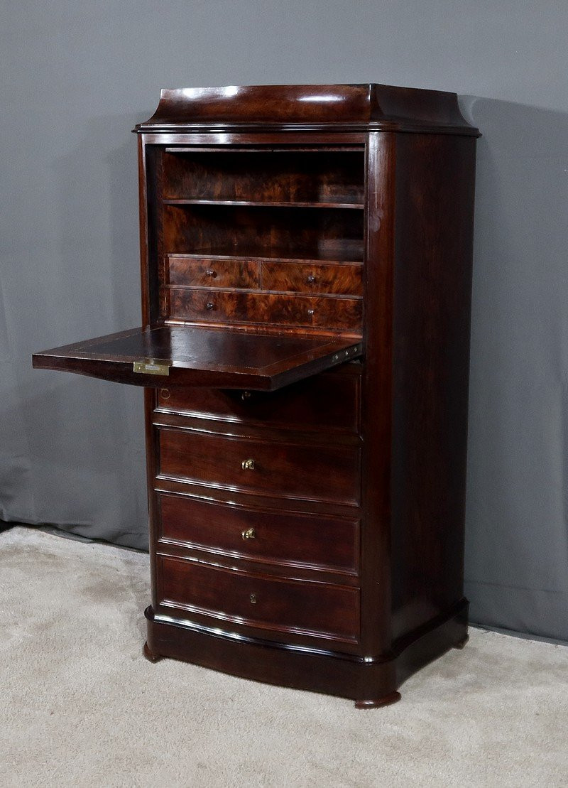 Secrétaire Semainier en Palissandre, époque Napoléon III – Milieu XIXe-photo-4