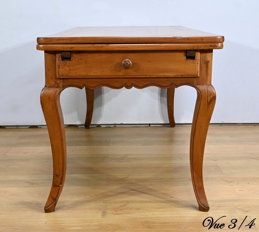  Extendable Cherry Wood Farmhouse Table Seats 10 To 16 – Part 2, 19th Century-photo-5