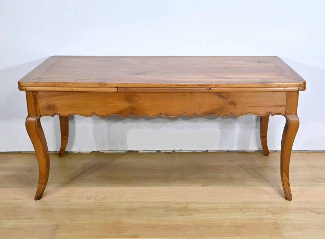  Extendable Cherry Wood Farmhouse Table Seats 10 To 16 – Part 2, 19th Century