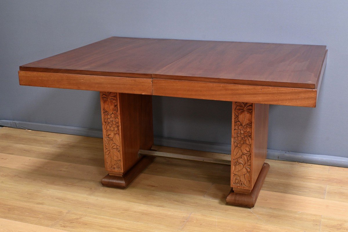 Art Deco Mahogany Extending Table For 6 To 18 Place Settings – 1920-photo-4
