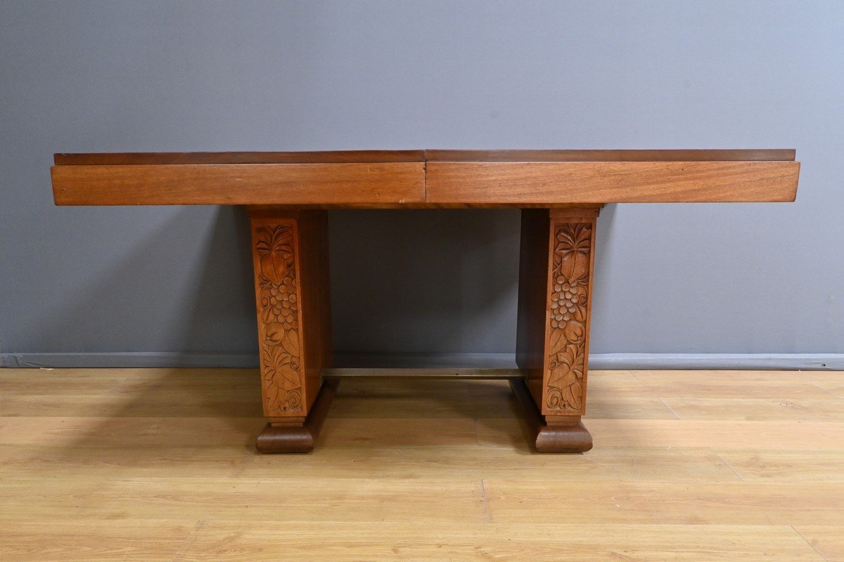 Art Deco Mahogany Extending Table For 6 To 18 Place Settings – 1920-photo-3