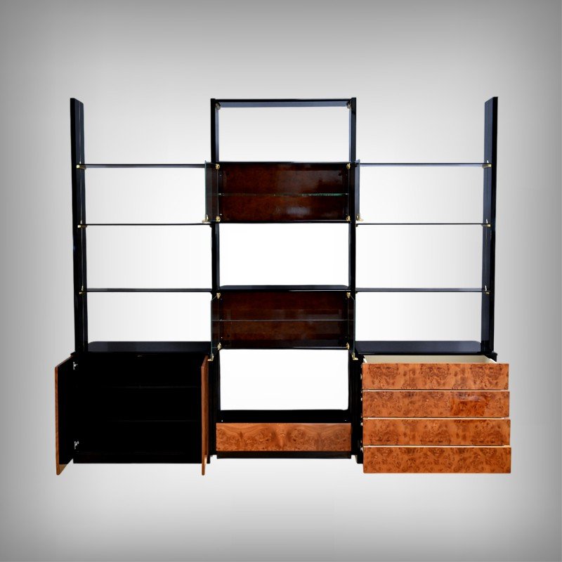 Paul Michel Library In Elm Burl And Lacquer – Part 2 Of The 20th Century-photo-2