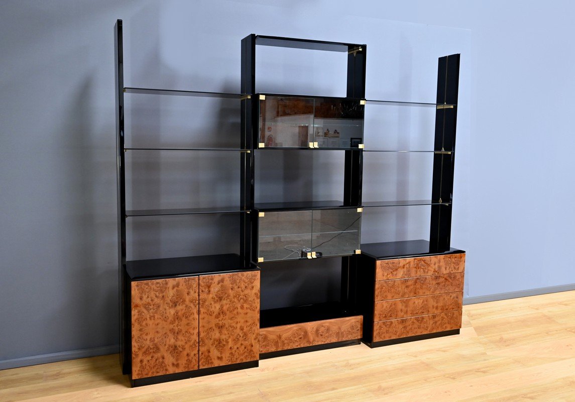 Paul Michel Library In Elm Burl And Lacquer – Part 2 Of The 20th Century-photo-3