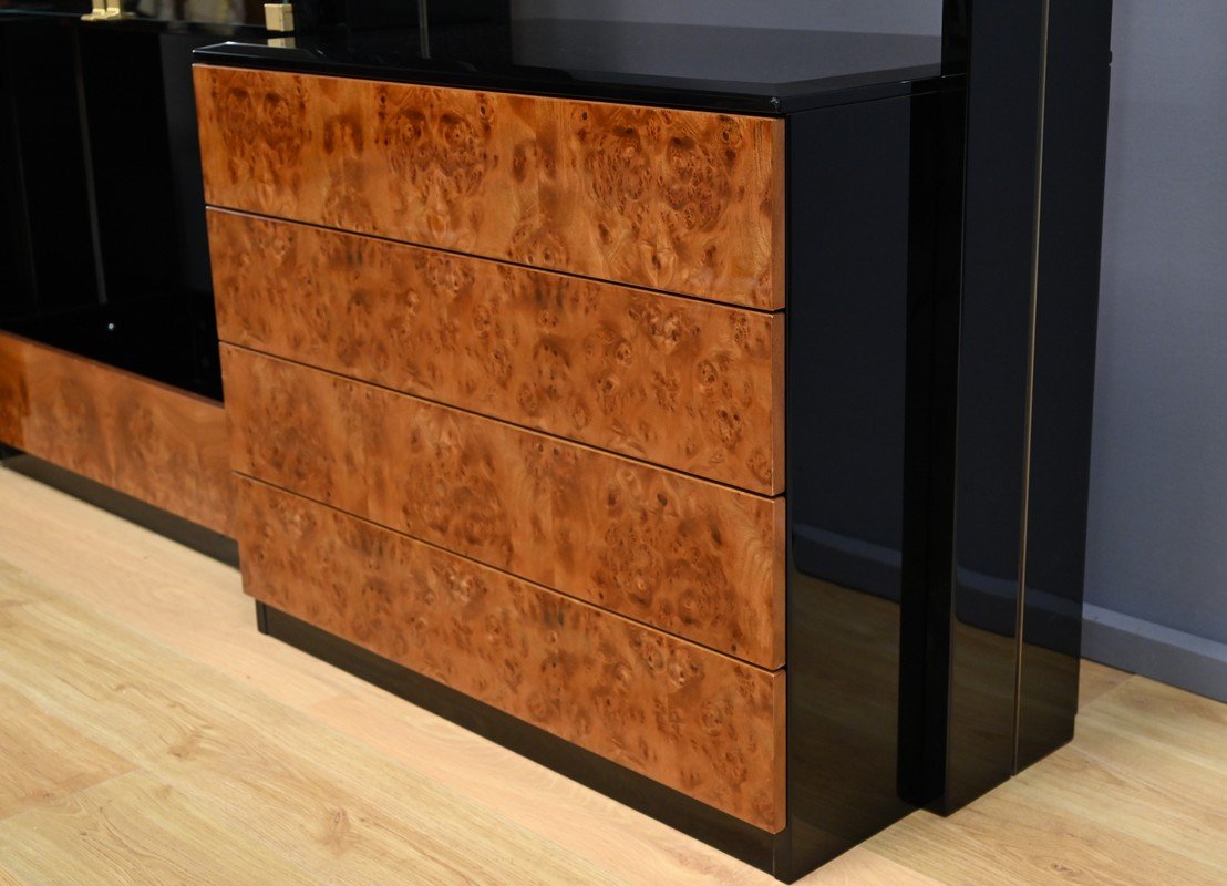 Paul Michel Library In Elm Burl And Lacquer – Part 2 Of The 20th Century-photo-1