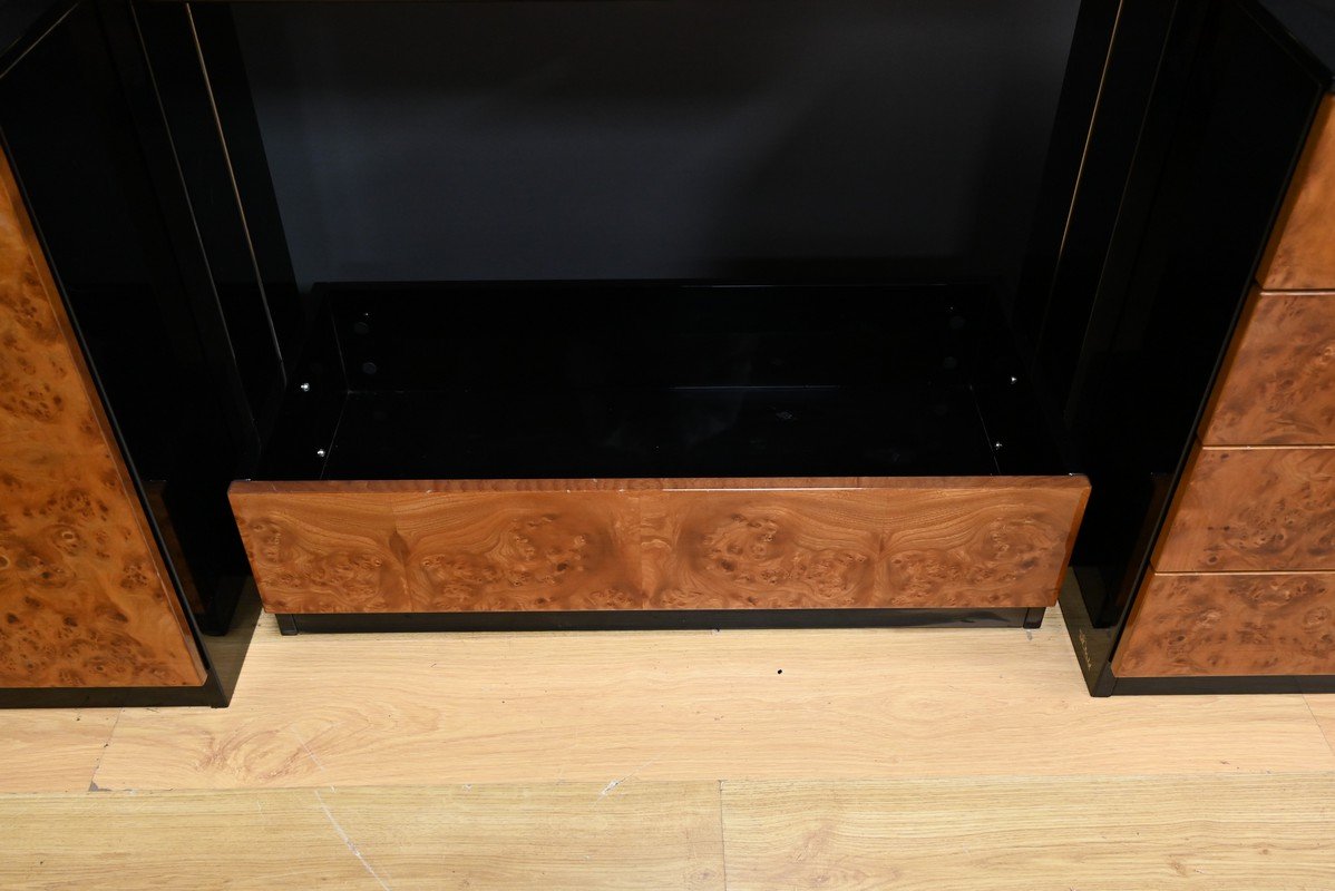 Paul Michel Library In Elm Burl And Lacquer – Part 2 Of The 20th Century-photo-3