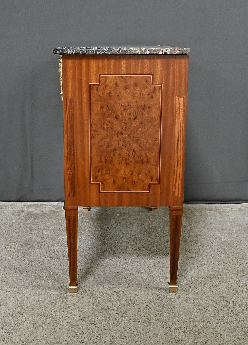 Louis XVI Style Marquetry Chest Of Drawers - Mid-20th Century-photo-4
