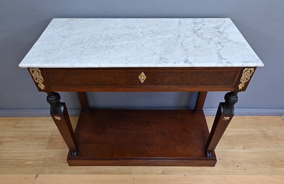Return From Egypt Console In Mahogany, Empire Period – Early 19th Century-photo-4