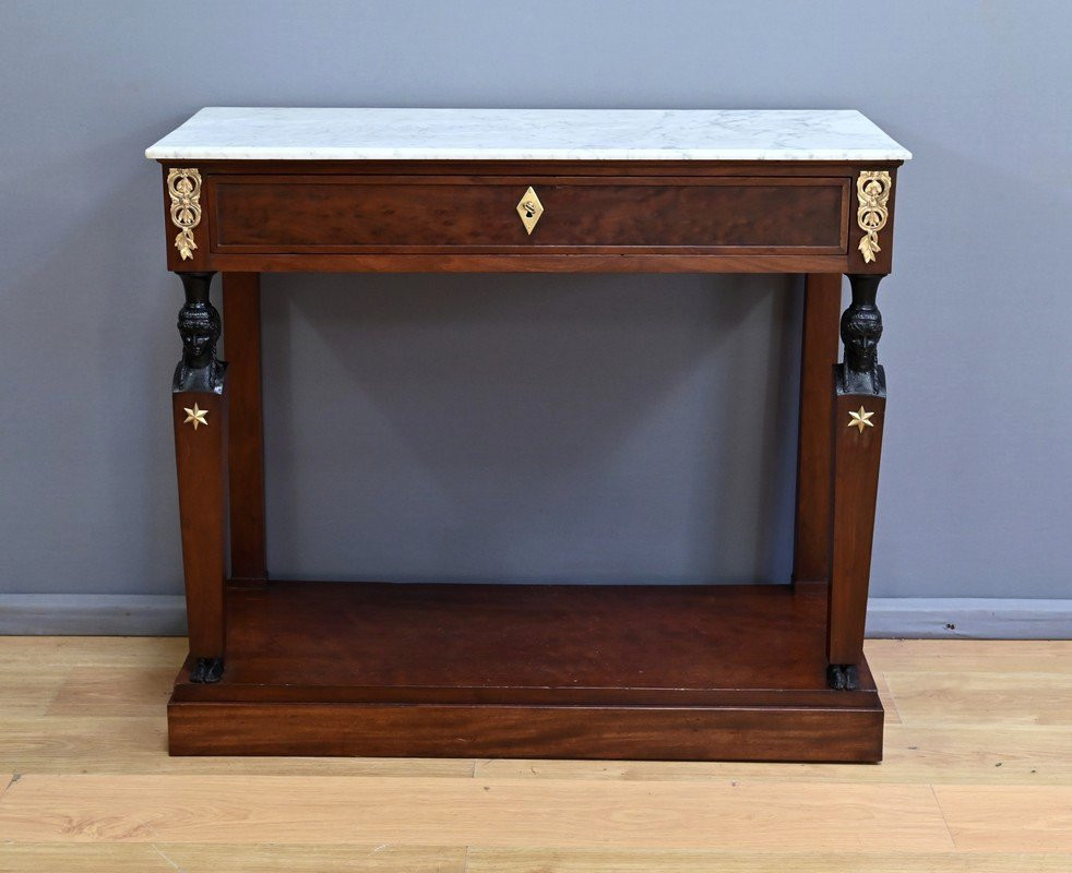 Return From Egypt Console In Mahogany, Empire Period – Early 19th Century-photo-1