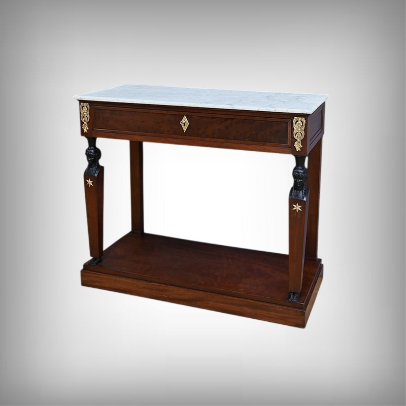 Return From Egypt Console In Mahogany, Empire Period – Early 19th Century