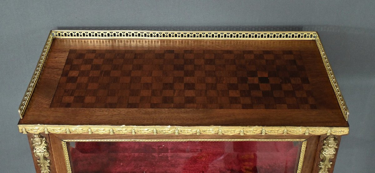 Vitrine en Acajou, style Louis XVI – Milieu XXe-photo-4