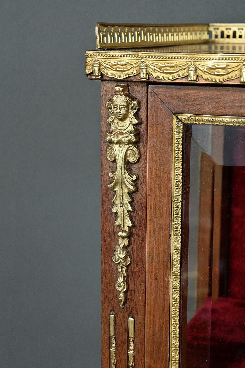Vitrine en Acajou, style Louis XVI – Milieu XXe-photo-2