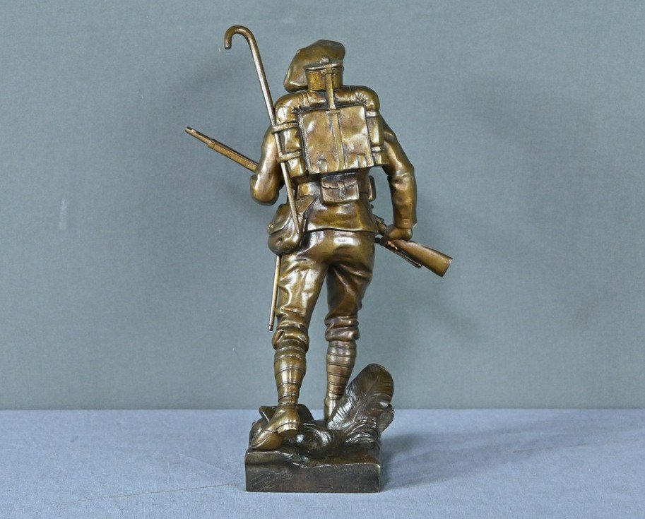 Bronze "Le Chasseur Alpin", signé E. Carlier - Fin XIXe-photo-7