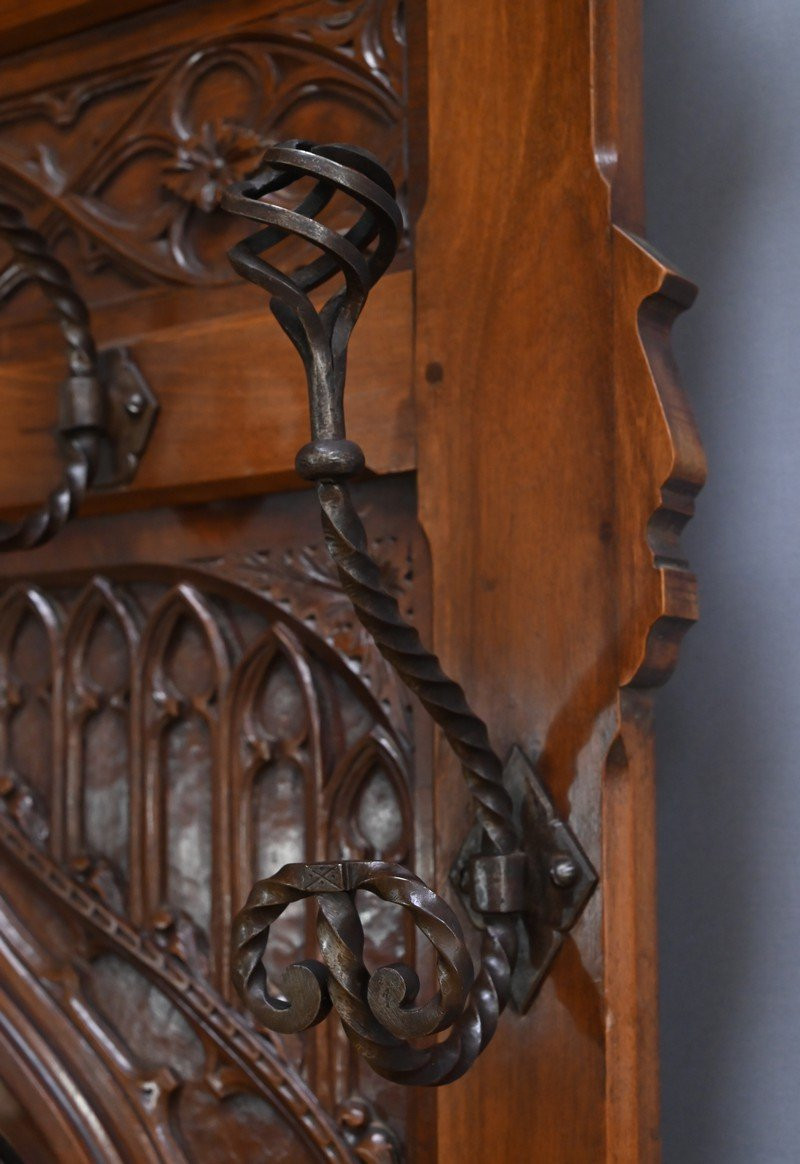 Mahogany Cloakroom, Neo-gothic Style – Early 20th Century-photo-7