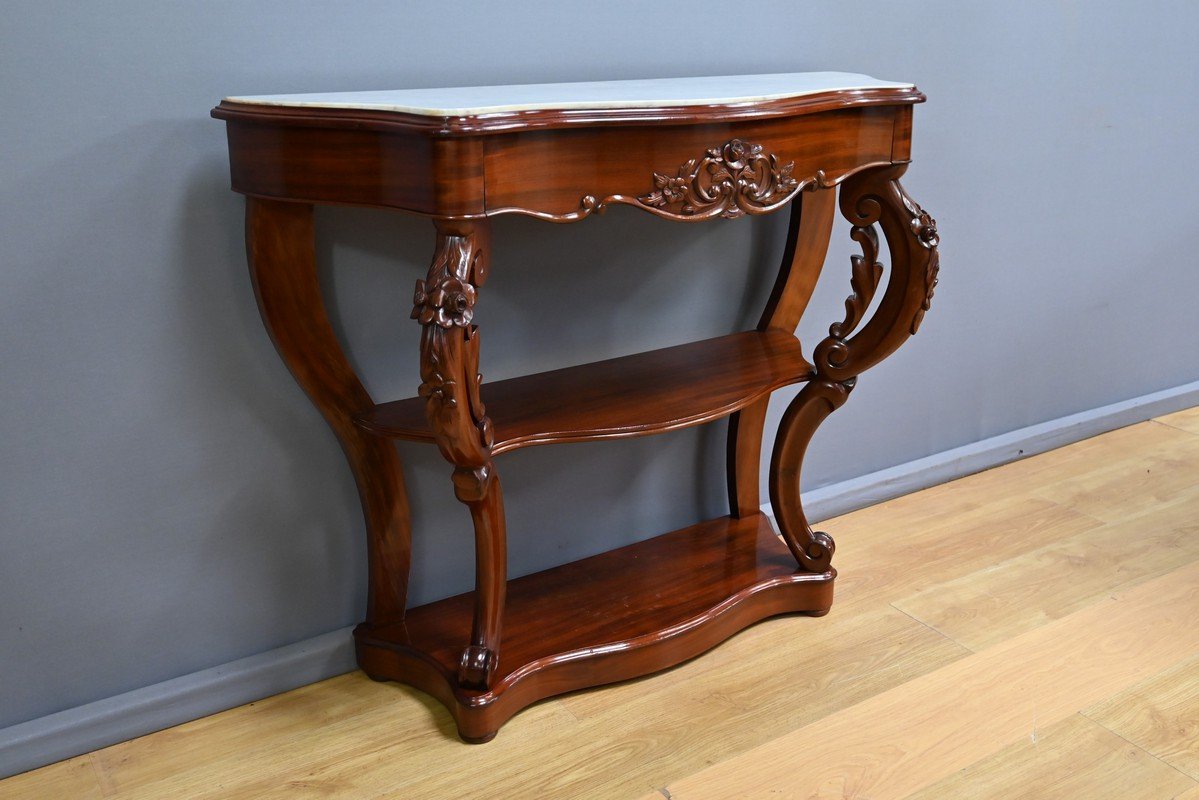 Console en Acajou, époque Napoléon III – 2ème Partie XIXe-photo-3
