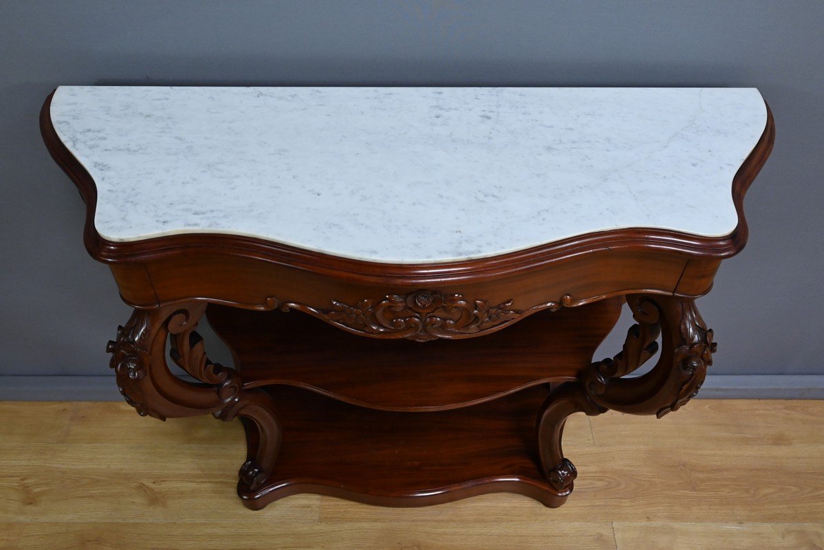 Console en Acajou, époque Napoléon III – 2ème Partie XIXe-photo-1