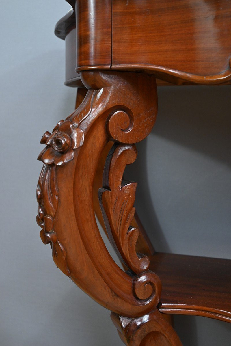 Console en Acajou, époque Napoléon III – 2ème Partie XIXe-photo-5