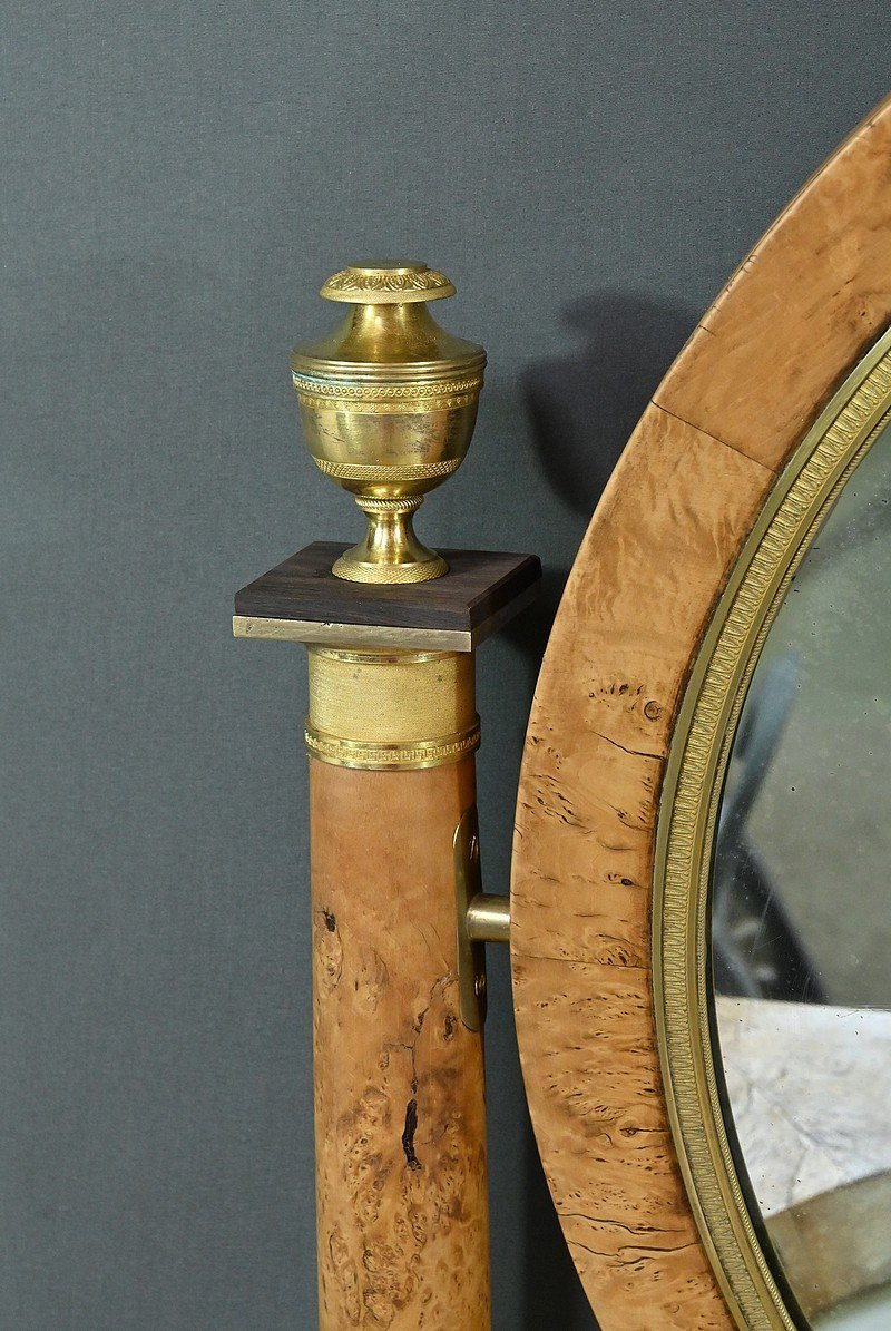 Coiffeuse en placage de Loupe d’Orme, époque Empire – Début XIXe-photo-1