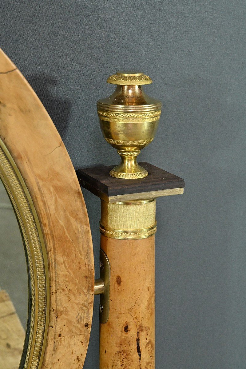 Coiffeuse en placage de Loupe d’Orme, époque Empire – Début XIXe-photo-2