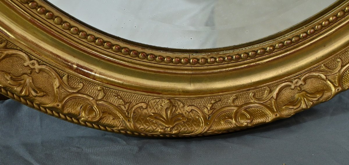 Large Gilded Wood Mirror, Louis XV Style – Part 2 Of The 19th Century-photo-6
