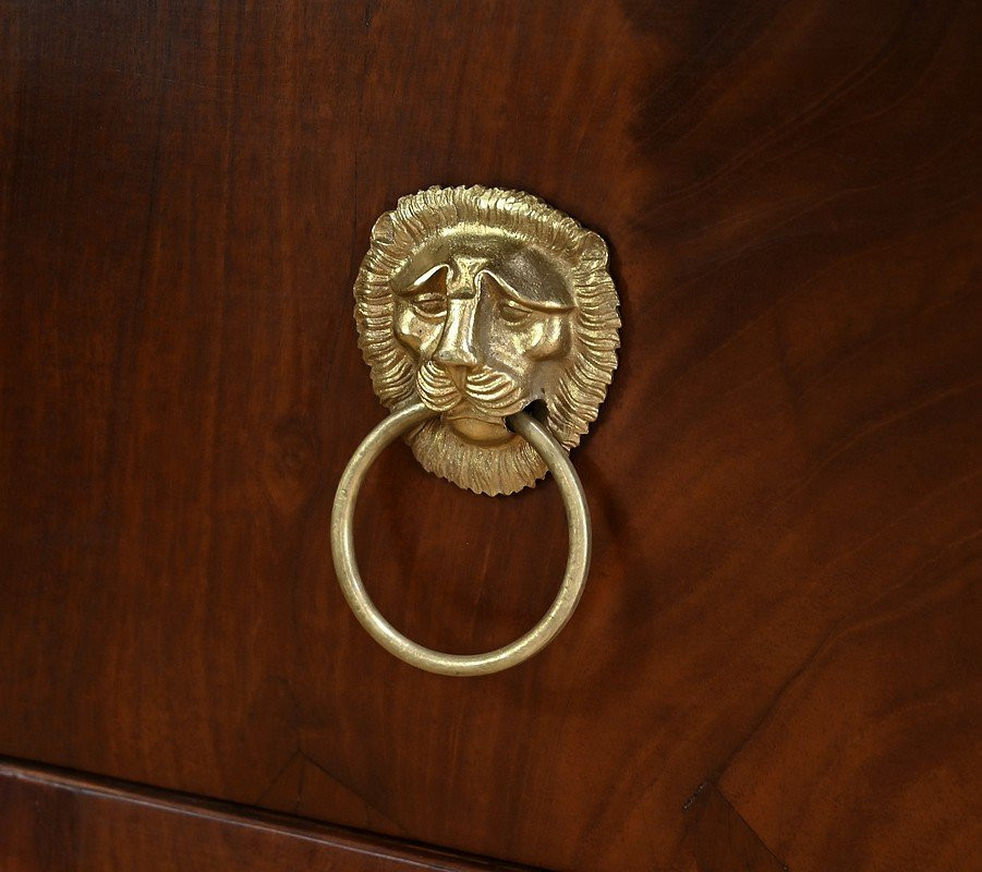 Commode Retour d’Égypte en Acajou de Cuba, époque Empire – Début XIXe-photo-2