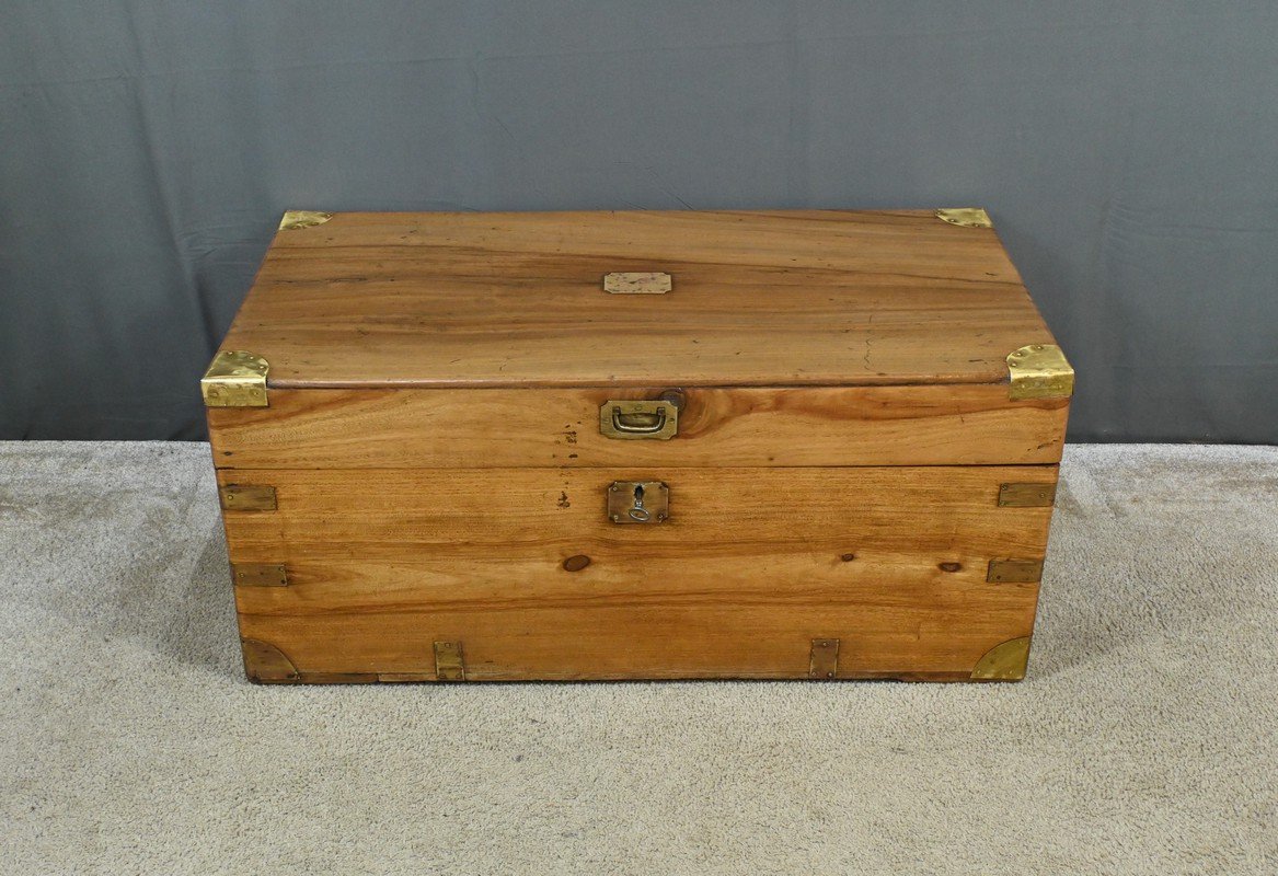 Marine Trunk In Camphor Wood, India – Late 19th Century-photo-3