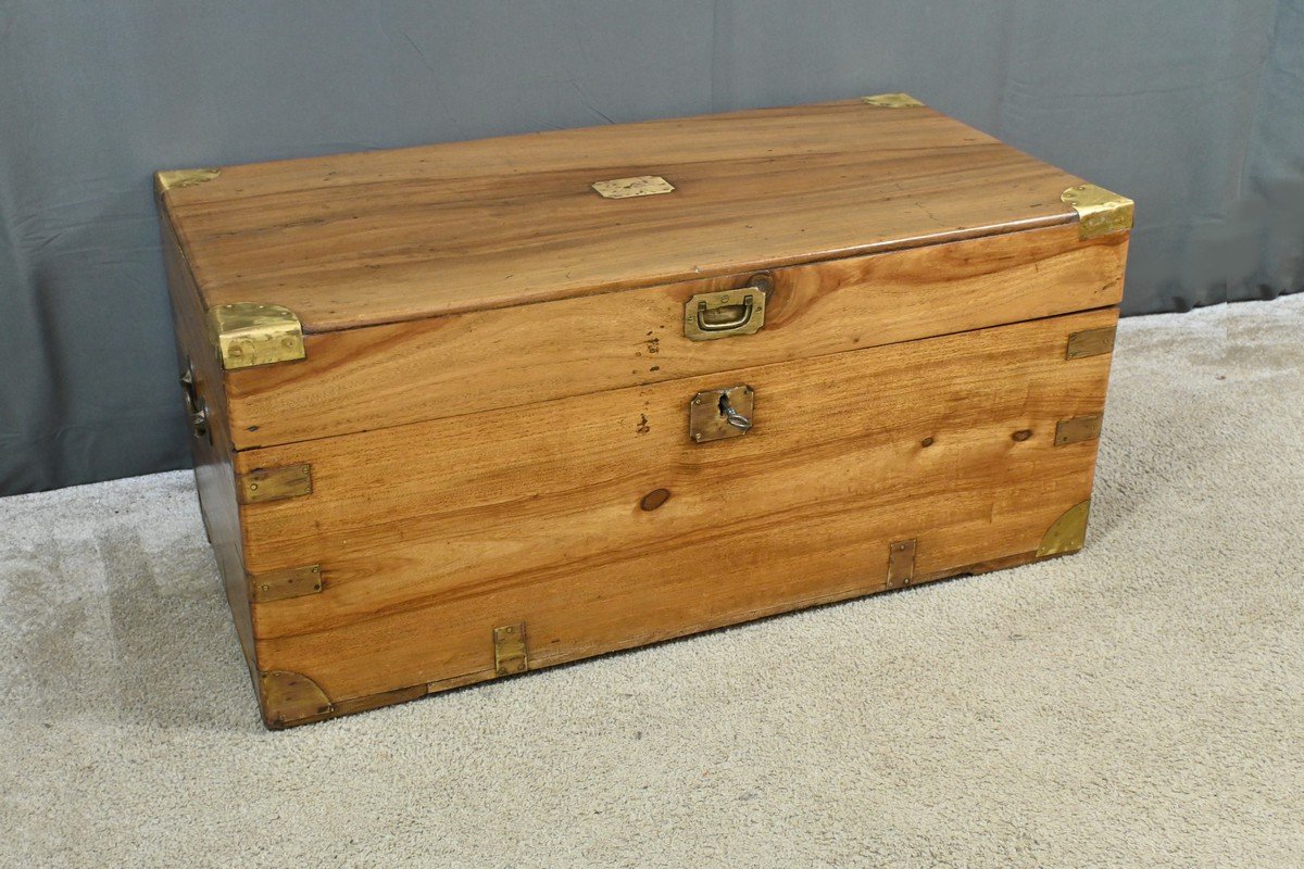 Marine Trunk In Camphor Wood, India – Late 19th Century-photo-4