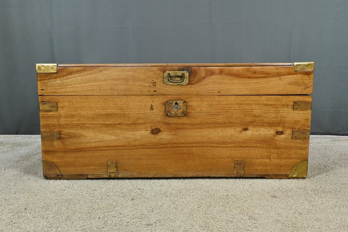 Marine Trunk In Camphor Wood, India – Late 19th Century-photo-8