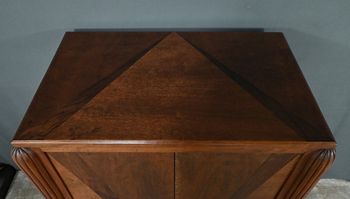 Cabinet en Acajou et Palissandre, Art Déco, goût J.Leleu – 1930-photo-3