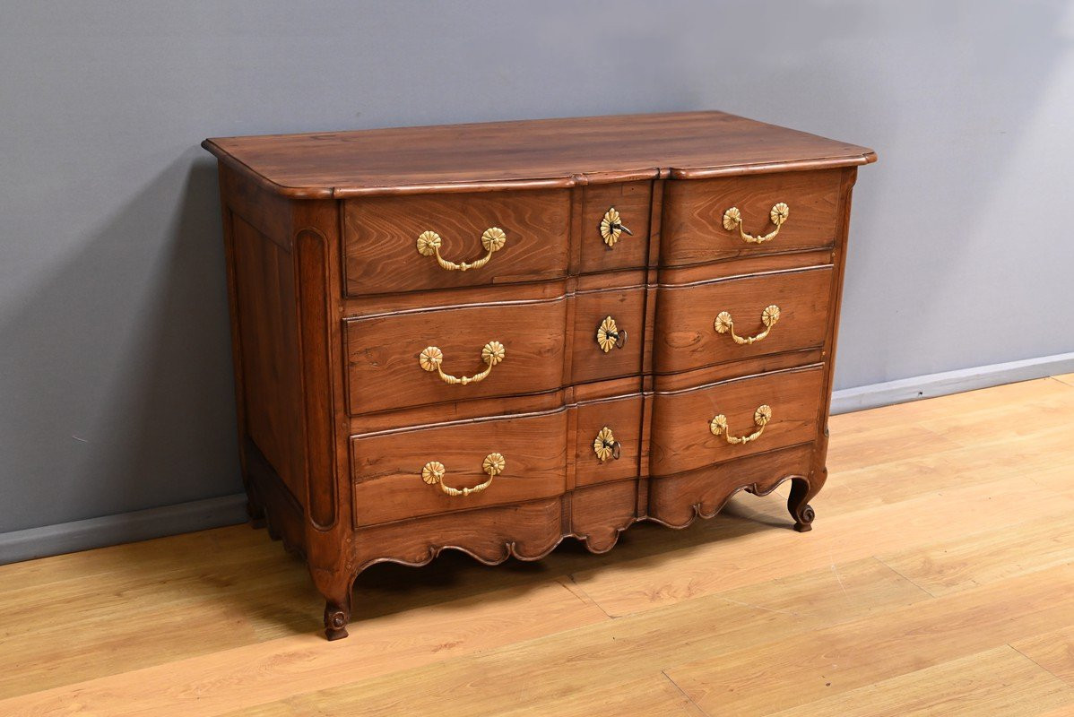 Commode de Port en Acacia, époque Louis XV – 2e Partie XVIIIe-photo-3