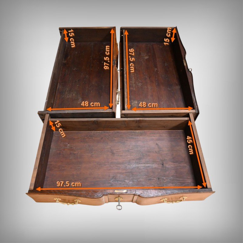 Commode de Port en Acacia, époque Louis XV – 2e Partie XVIIIe-photo-7