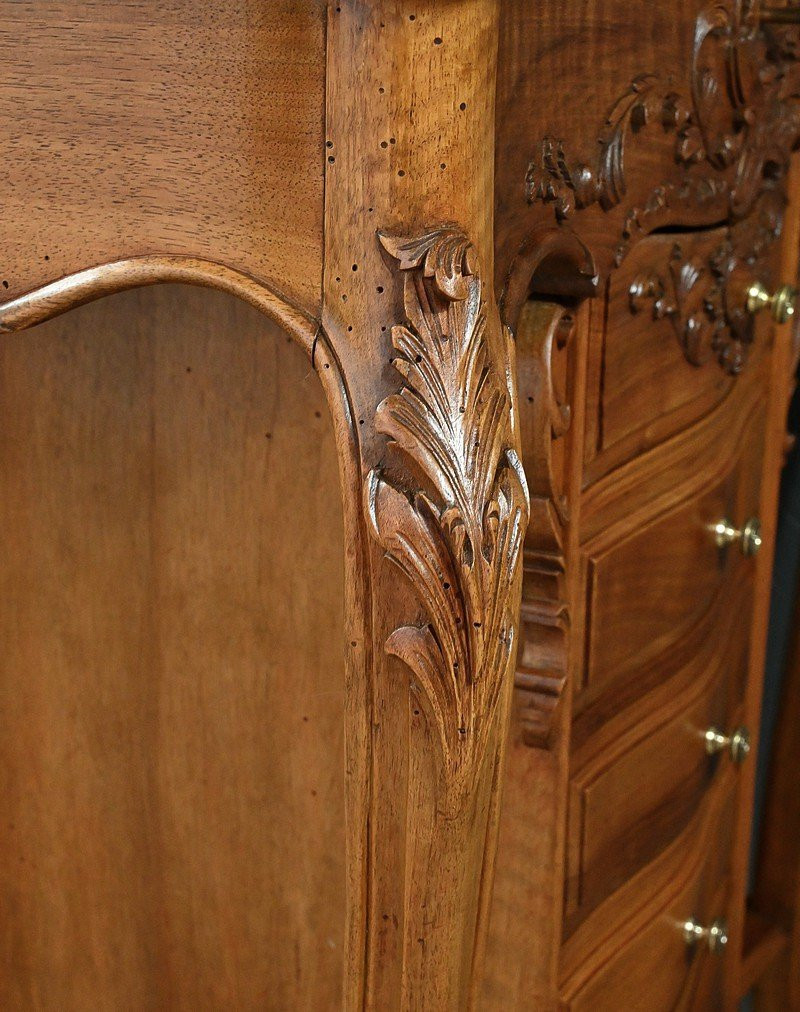 Table de Salon en Noyer, style Louis XV – Début XXe-photo-8