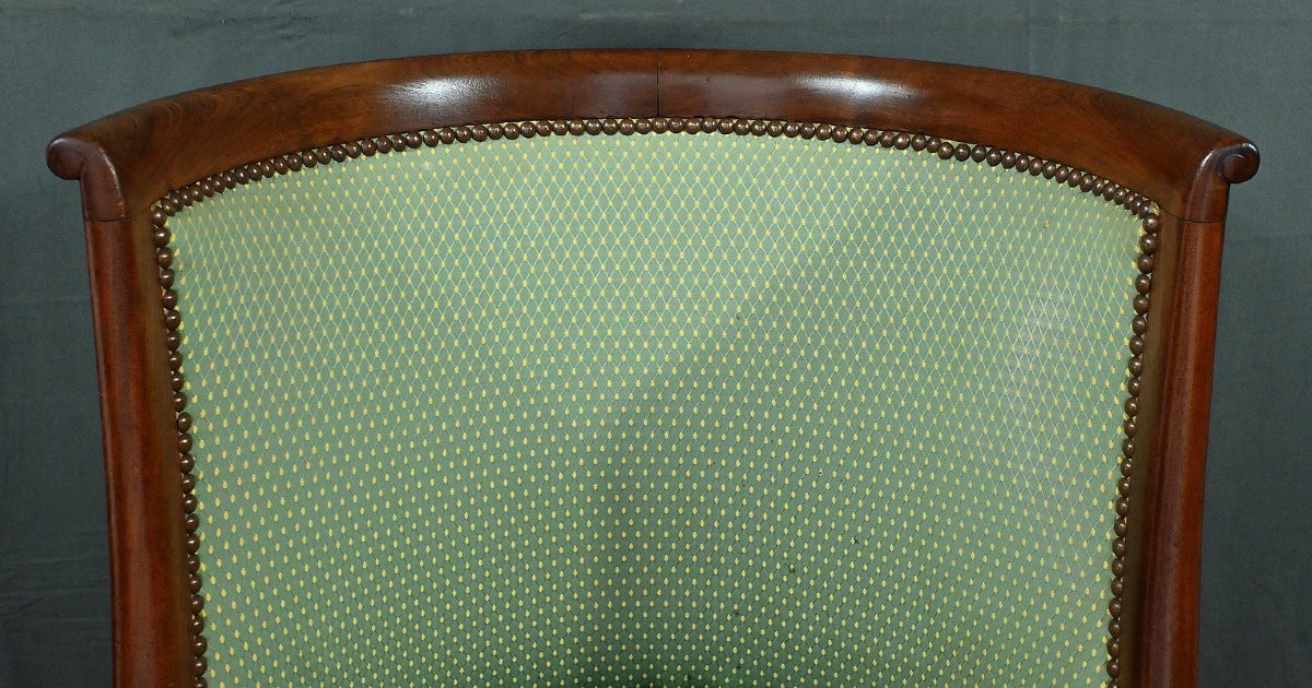 Mahogany Gondola Armchair, Empire Style – 19th Century-photo-1