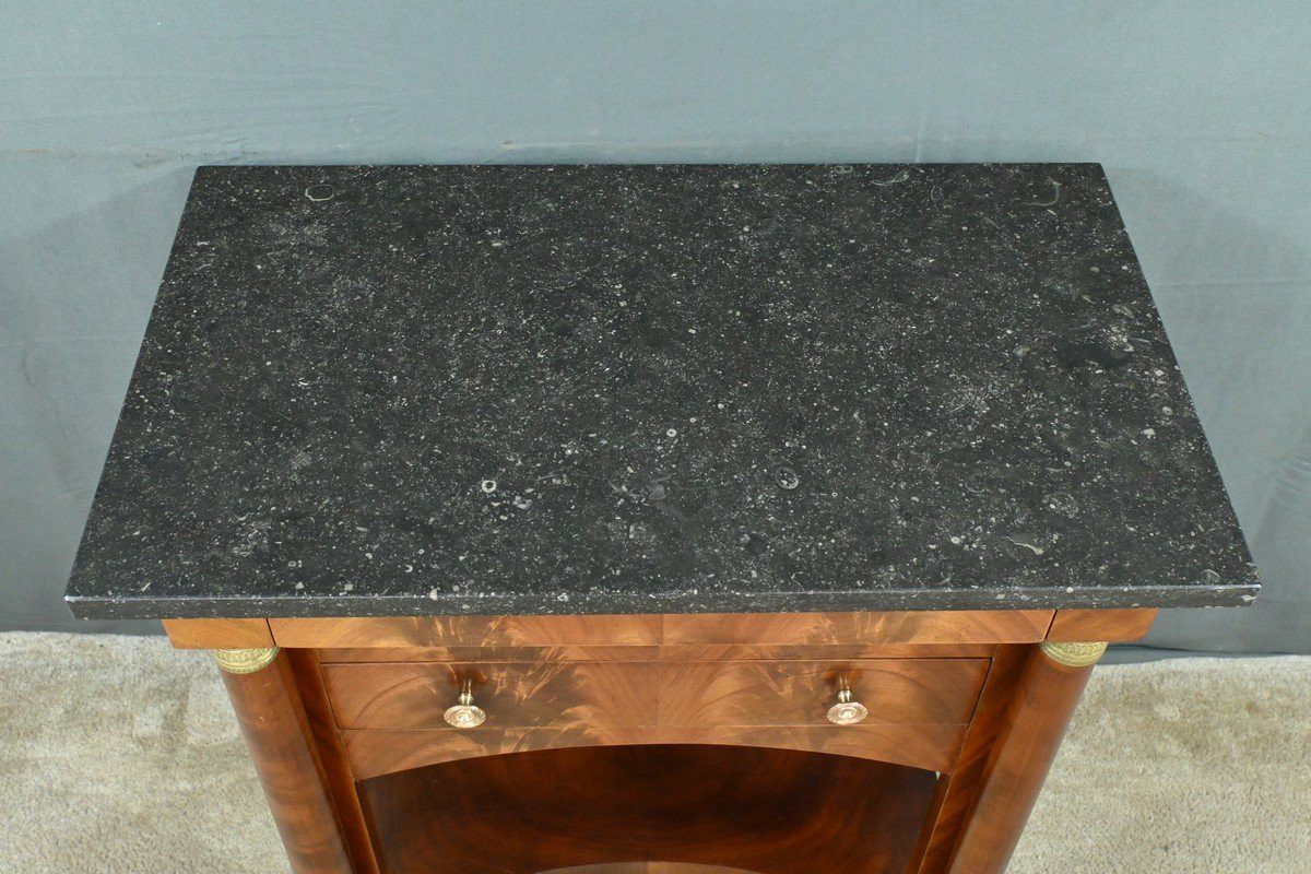 Petite Commode Chiffonnière en Acajou Flammé, style Empire – 1ère partie XXe-photo-1