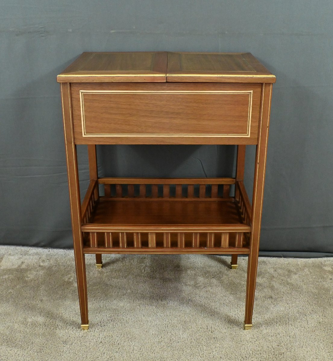 Small Mahogany Coffee Table, Maison Pagny, Directoire Style – Early 20th Century-photo-3