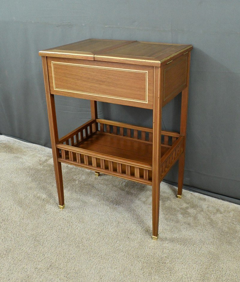 Small Mahogany Coffee Table, Maison Pagny, Directoire Style – Early 20th Century-photo-5