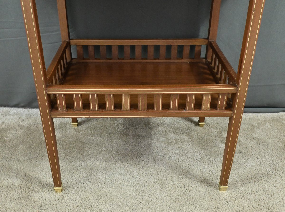 Small Mahogany Coffee Table, Maison Pagny, Directoire Style – Early 20th Century-photo-7