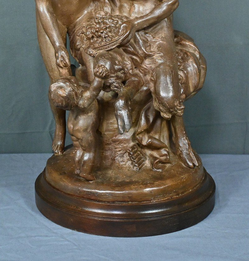 Sculpture en Terre Cuite « La Famille du Faune », d’après Clodion – fin XIXe-photo-5