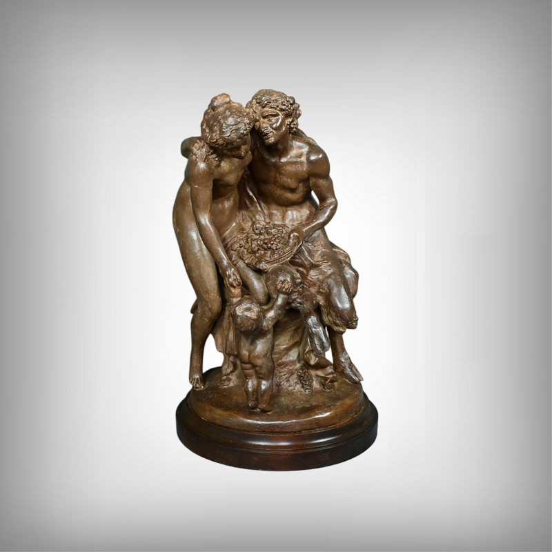 Sculpture en Terre Cuite « La Famille du Faune », d’après Clodion – fin XIXe