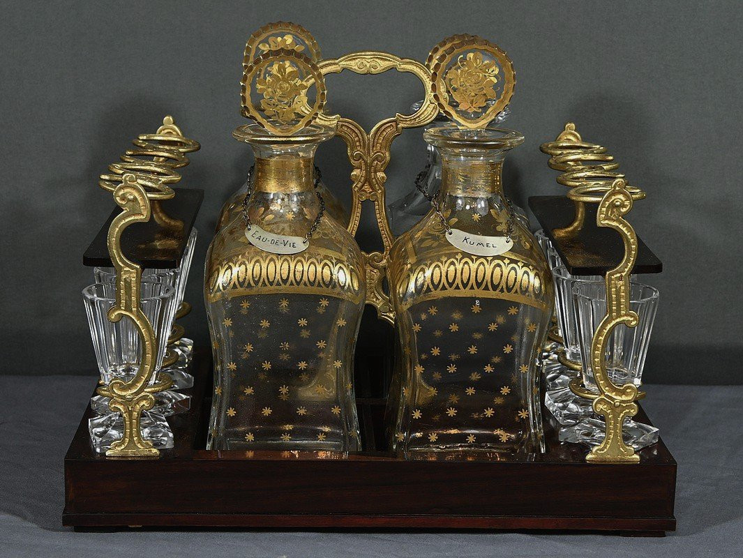 Marquetry Liqueur Cellar, Napoleon III Period – Mid-19th Century-photo-6