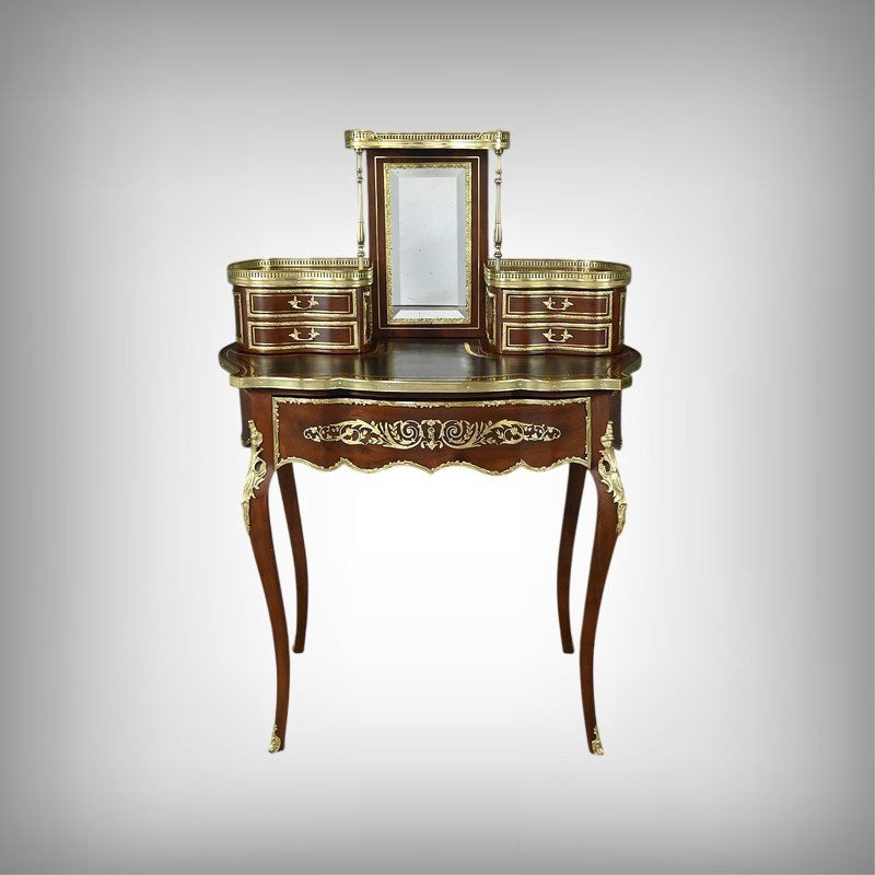 Small Mahogany Lady's Desk, Napoleon III Period – Part 2 Of The 19th Century-photo-2