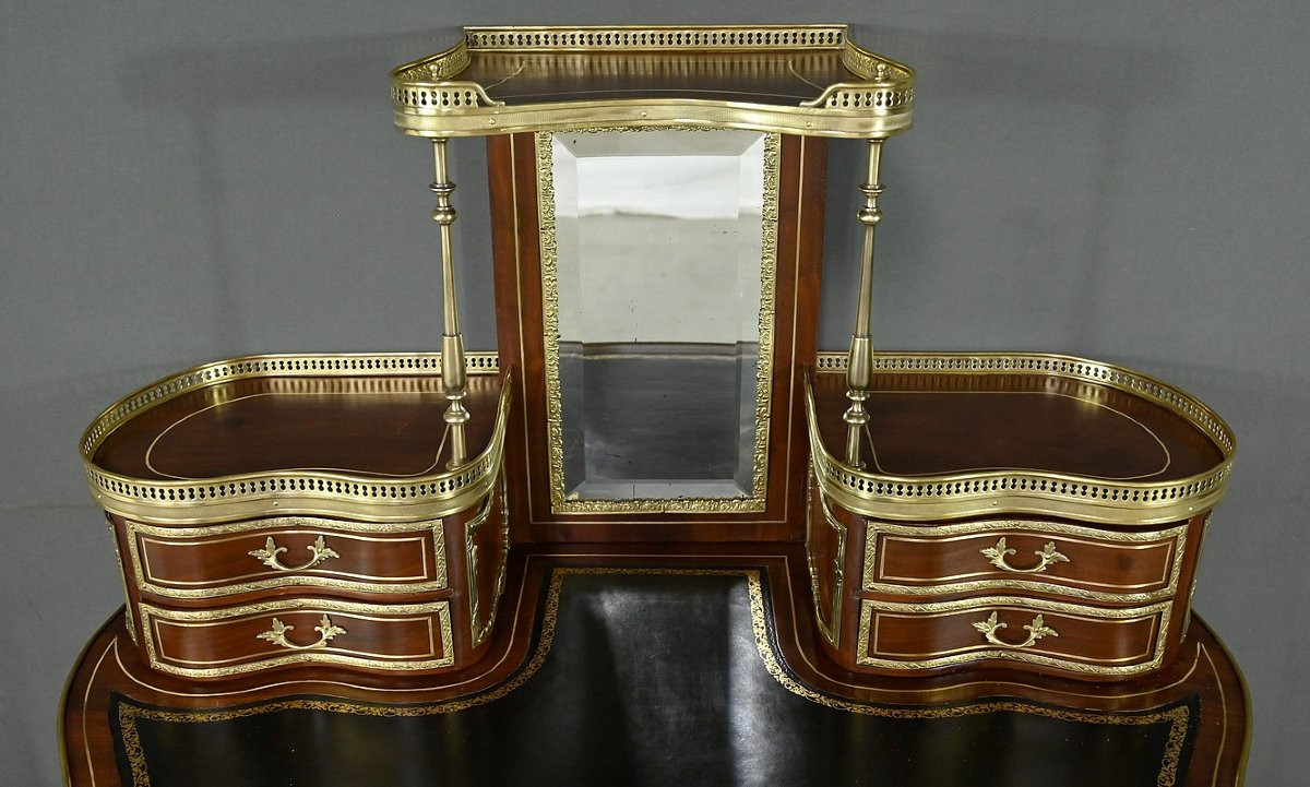 Small Mahogany Lady's Desk, Napoleon III Period – Part 2 Of The 19th Century-photo-1