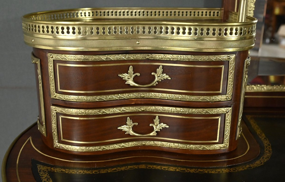 Small Mahogany Lady's Desk, Napoleon III Period – Part 2 Of The 19th Century-photo-4