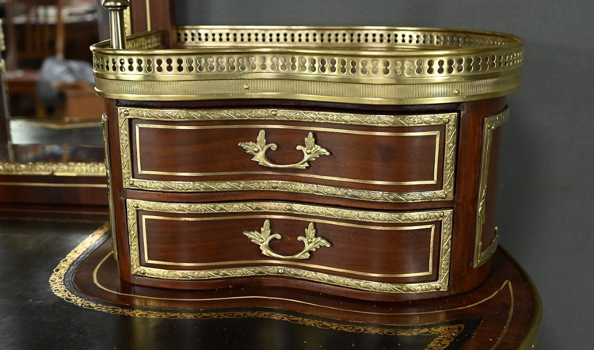 Small Mahogany Lady's Desk, Napoleon III Period – Part 2 Of The 19th Century-photo-5