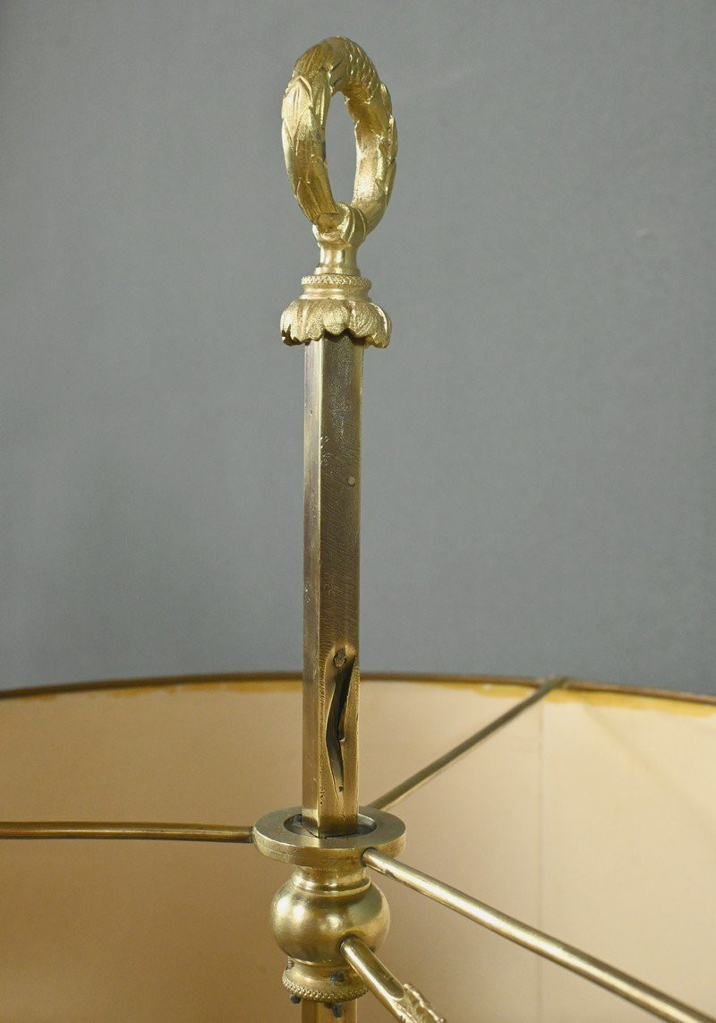 Grande Lampe Bouillotte en Bronze doré, style Louis XVI – 1re partie XXe-photo-4